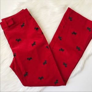 Lilly Pulitzer Scottie Dog Embroidered Pants